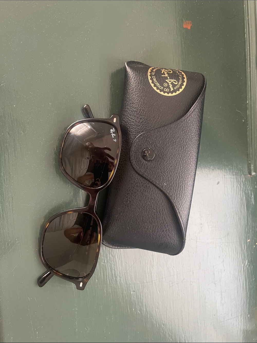 Ray-Ban Polarized Women’s Tortoiseshell Sunglasses with Black Case - Brown Lense